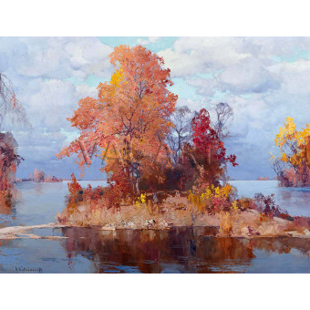 РЕПРОДУКЦИИ НА КАРТИНИ Остров в Сава близо до Белград (1954)